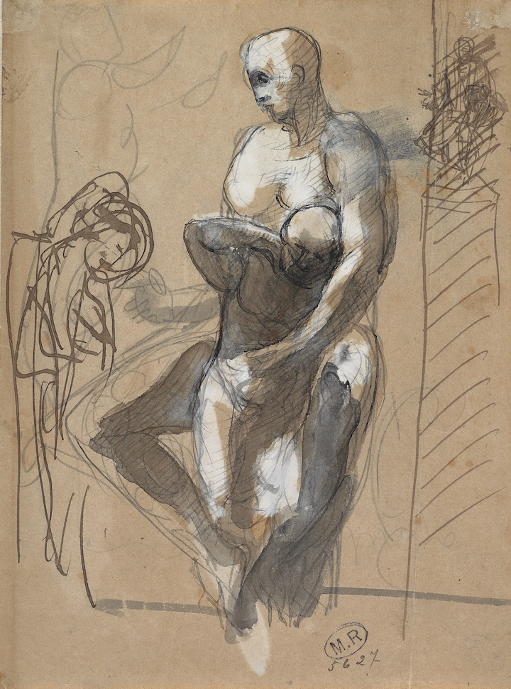 Ombres d’homme et d’enfant (c. 1880), Auguste Rodin. © Musée Rodin, Photo: Jean de Calan