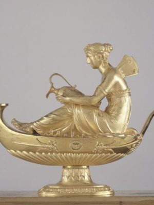 Andiron representing Psyche, , 1809, made by Pierre-Philippe Thomire, after a design by Charles Percier.