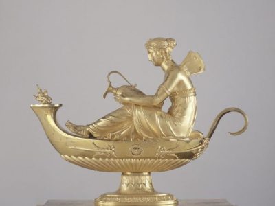 Andiron representing Psyche, , 1809, made by Pierre-Philippe Thomire, after a design by Charles Percier.