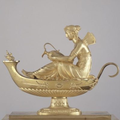 Andiron representing Psyche, , 1809, made by Pierre-Philippe Thomire, after a design by Charles Percier.