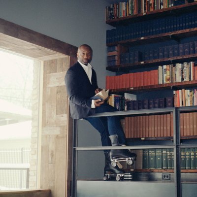 Theaster Gates in the Stony Island Arts Bank, Chicago, which houses the Johnson Publishing Company archive. Photo: Mark Peckmezian