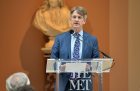 Metropolitan Museum director Thomas P. Campbell (pictured here speaking at the opening of the exhibition 'Manus x Machina' in 2016), has been awarded the second annual Getty Rothschild Fellowship.
