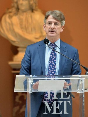 Metropolitan Museum director Thomas P. Campbell (pictured here speaking at the opening of the exhibition 'Manus x Machina' in 2016), has been awarded the second annual Getty Rothschild Fellowship.