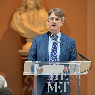 Metropolitan Museum director Thomas P. Campbell (pictured here speaking at the opening of the exhibition 'Manus x Machina' in 2016), has been awarded the second annual Getty Rothschild Fellowship.