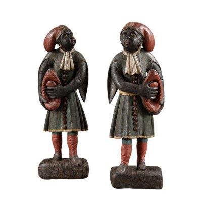 A pair of blackamoor figures (c. 1740), Dutch. Carcaci, £28,000