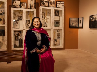 Kiran Nadar photographed in her museum