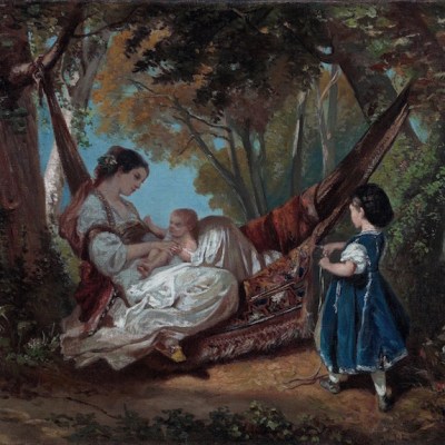 Mother and Child on a Hammock (c. 1844), Gustave Courbet. Matthiesen Gallery, price on application