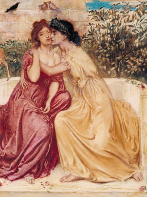 Sappho and Erinna in a Garden at Mytilene (1864), Simeon Solomon. Courtesy of Tate