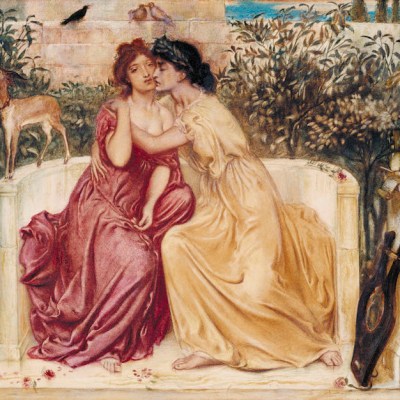 Sappho and Erinna in a Garden at Mytilene (1864), Simeon Solomon. Courtesy of Tate