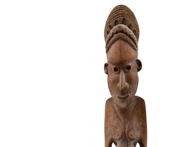 Male ancestor figure (detail; c. 1790), Sepik River region, New Guinea. Bernard de Grunne, around €1m