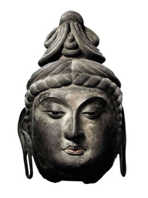 Head of Avalokiteshvara, Tang dynasty (618–906), dry lacquer, ht 67.8cm. Sotheby’s Hong Kong, estimate: HK$18m–HK$25m