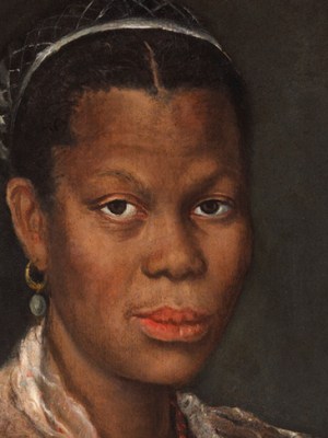 Portrait of an African woman holding a clock (detail) (c. 1585), Annibale Carracci. Tomasso Brothers, around £1m
