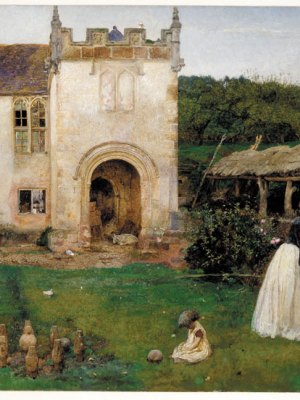 The Old Bowling Green, Halsway Court, Somerset (1865), John William North. © The Trustees of the British Museum
