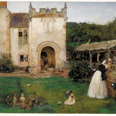 The Old Bowling Green, Halsway Court, Somerset (1865), John William North. © The Trustees of the British Museum