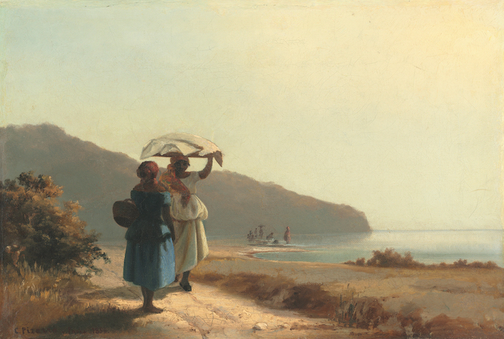 Deux femmes causant au bord de la mer (1856), Camille Pissarro. National Gallery of Art, Washington, D.C.