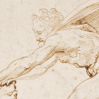 Hercules overpowering the Nemean lion (detail; c. 1507–08), Raphael