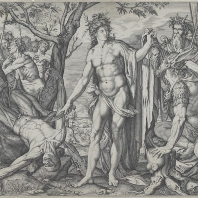 Apollo and Marsyas and the Judgement of Midas (1581), Melchior Meier. Metropolitan Museum of Art, New York
