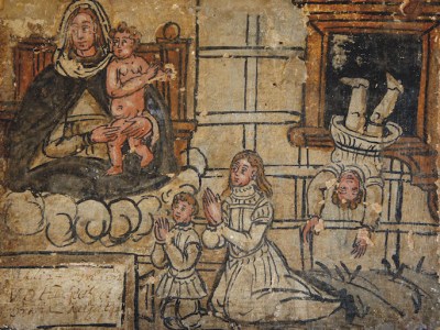 Boy falling from a window, (1592), Italy, possibly Naples. Museo degli ex voto del santuario di Madonna dell’Arco, Naples