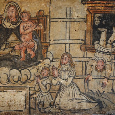 Boy falling from a window, (1592), Italy, possibly Naples. Museo degli ex voto del santuario di Madonna dell’Arco, Naples