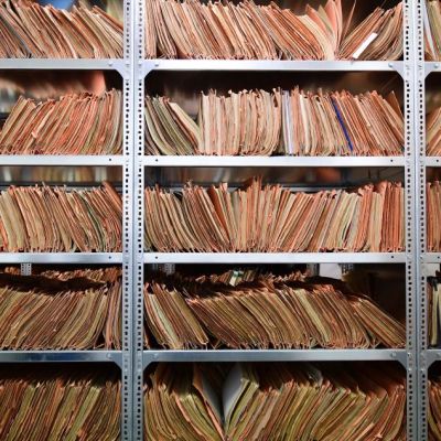 The records of the Stasi, former East German secret police, are stored at the Stasi Museum, in Berlin. (Photo: 21 February, 2017).