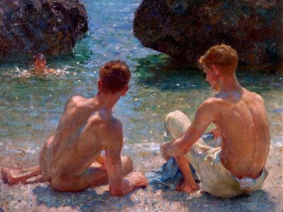 The Critics (1927), Henry Scott Tuke. Warwick District Council (Leamington Spa, UK)