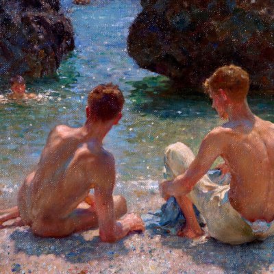 The Critics (1927), Henry Scott Tuke. Warwick District Council (Leamington Spa, UK)