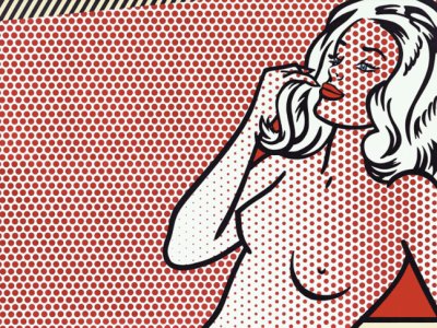 Nude Sunbathing (detail; 1995), Roy Lichtenstein.