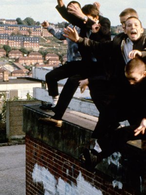 Jumping boys, High Wycombe (1980), Gavin Watson. Image courtesy Youth Club Archive