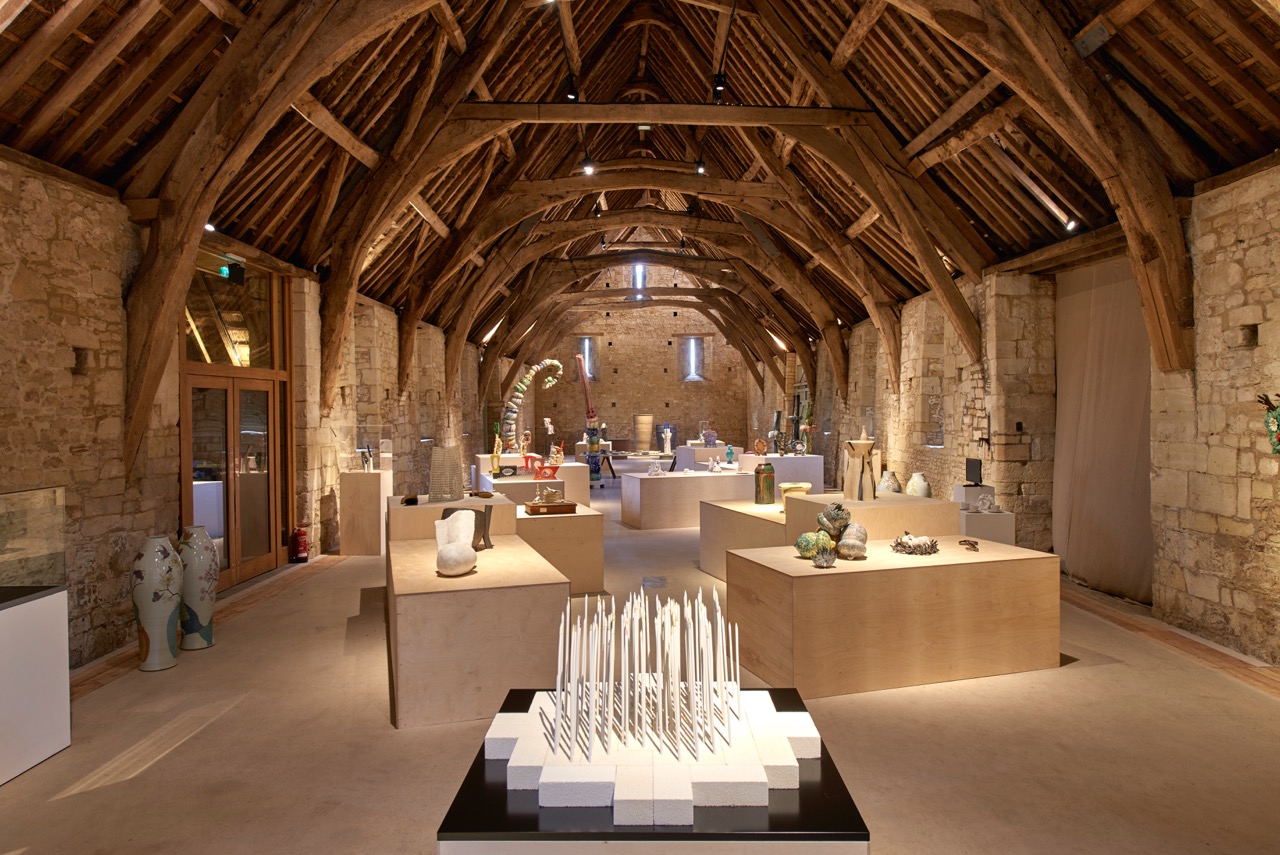 Contemporary British ceramics in a country barn
