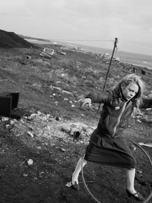 Helen and Her Hula-hoop, Lynemouth, Northumberland (1984; negative); (1985; print), Chris Killip. J. Paul Getty Museum, Los Angeles. Courtesy the artist.