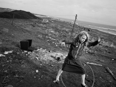 Helen and Her Hula-hoop, Lynemouth, Northumberland (1984; negative); (1985; print), Chris Killip. J. Paul Getty Museum, Los Angeles. Courtesy the artist.