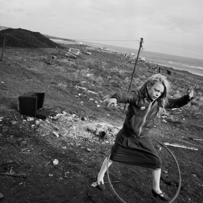 Helen and Her Hula-hoop, Lynemouth, Northumberland (1984; negative); (1985; print), Chris Killip. J. Paul Getty Museum, Los Angeles. Courtesy the artist.