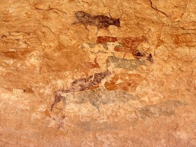 Rock art at the Unesco World Heritage Site of Tassili n'Ajjer in Algeria. Photo: Wikimedia Commons