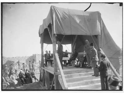Sir John Chancellor laying the foundations stone of the Rockefeller Museum in Jerusalem, June 1930. Library of Congress Prints and Photographs Division, Washington, D.C.