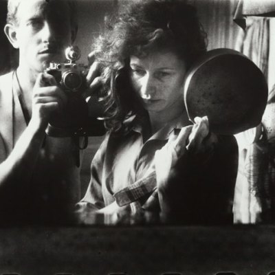 Self Portrait with Ata Kandó, Paris (1953), Ed van der Elsken