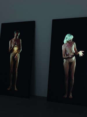 Man Searching for Immortality/Woman Searching for Eternity (installation view; 2013), Bill Viola. Courtesy Bill Viola Studio and Blain|Southern, London