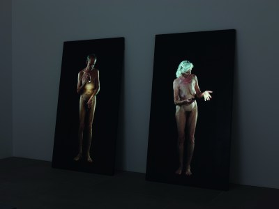 Man Searching for Immortality/Woman Searching for Eternity (installation view; 2013), Bill Viola. Courtesy Bill Viola Studio and Blain|Southern, London