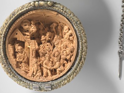 Prayer nut with The Nativity and The Adoration of the Magi (detail; c. 1510–25), Adam Dircksz and workshop