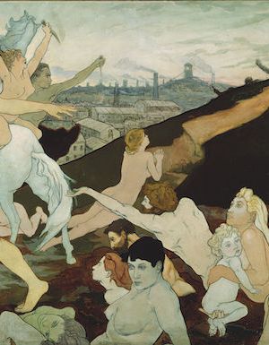 The Dawn of Labour (c. 1891), Charles Maurin. Musée d'art moderne et contemporain, Saint-Étienne Metropole, France. Photo: Yves Bresson; Musée d’art moderne et contemporain, Saint-Étienne Métropole, France