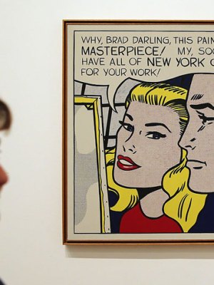 Roy Lichtenstein's 'Masterpiece' (1962; seen here at Tate Modern's 'Lichtenstein, a retrospective' exhibition in 2013) has been sold for $165 million to set up the new 'Art for Justice Fund' in support of criminal justice reform. Photo: Dan Kitwood/Getty Images
