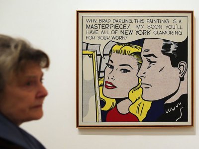 Roy Lichtenstein's 'Masterpiece' (1962; seen here at Tate Modern's 'Lichtenstein, a retrospective' exhibition in 2013) has been sold for $165 million to set up the new 'Art for Justice Fund' in support of criminal justice reform. Photo: Dan Kitwood/Getty Images
