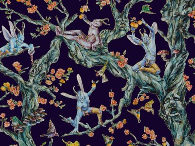 After A Midsummer Night's Dream (detail), by Raqib Shaw. © Raqib Shaw and the Whitworth, the University of Manchester