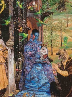 Adoration (after Jan Gossaert) (detail; 2015–16), Raqib Shaw. Photo: White Cube, Ben Westoby; © Raqib Shaw