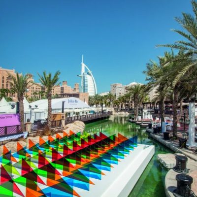 No. 695 Abraaj (2016) by Rana Begum, installed at Art Dubai 2017