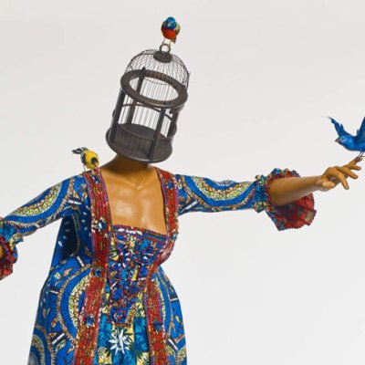 Mrs Pinckney and the Emancipated Birds of South Carolina (detail; 2017), Yinka Shonibare. Yale Center for British Art. Photo: Stephen White