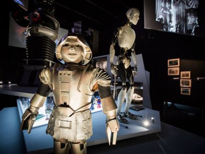 'Into the Unknown: A Journey through Science Fiction' (installation view; 2017), at the Barbican Centre. Photo: Tristan Fewings/Getty Images