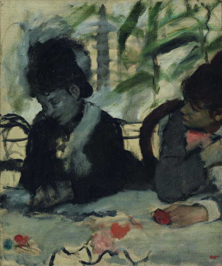 At the Cafe (detail) (c. 1875–77, Edgar Degas.
