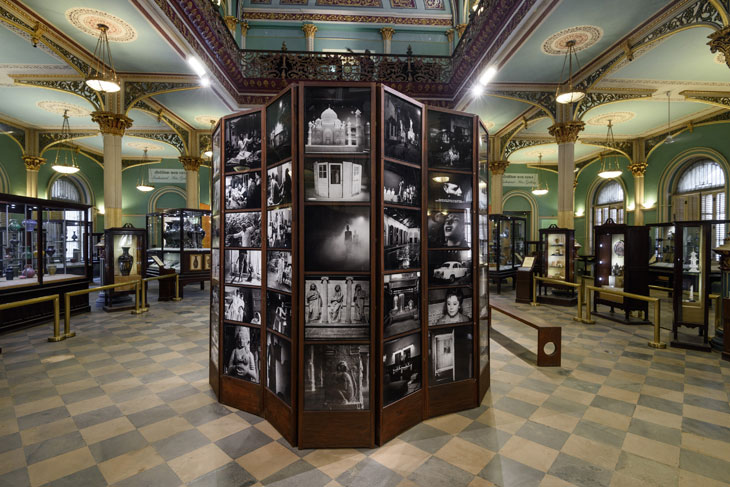 Installation view of 'The Suitcase Museum' by Dayanita Singh, curated by Tasneem Zakaria Mehta (11 December 2016–21 February 2017.)