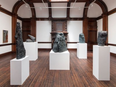 Installation view of 'Per Kirkeby: Paintings and Bronzes from the 1980s' at Michael Werner Gallery, London, photo: courtesy Michael Werner Gallery, London and New York