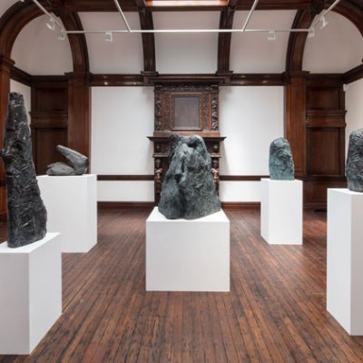 Installation view of 'Per Kirkeby: Paintings and Bronzes from the 1980s' at Michael Werner Gallery, London, photo: courtesy Michael Werner Gallery, London and New York